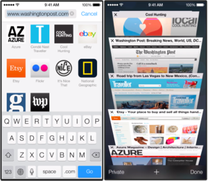 Safari in iOS 7